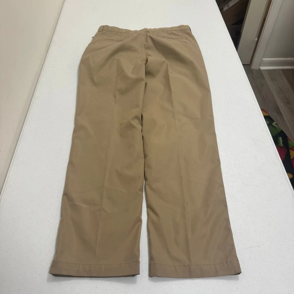 Lands End Khaki Chino Pants Boys 16H Tan Straight Leg‎ School Uniform Trousers